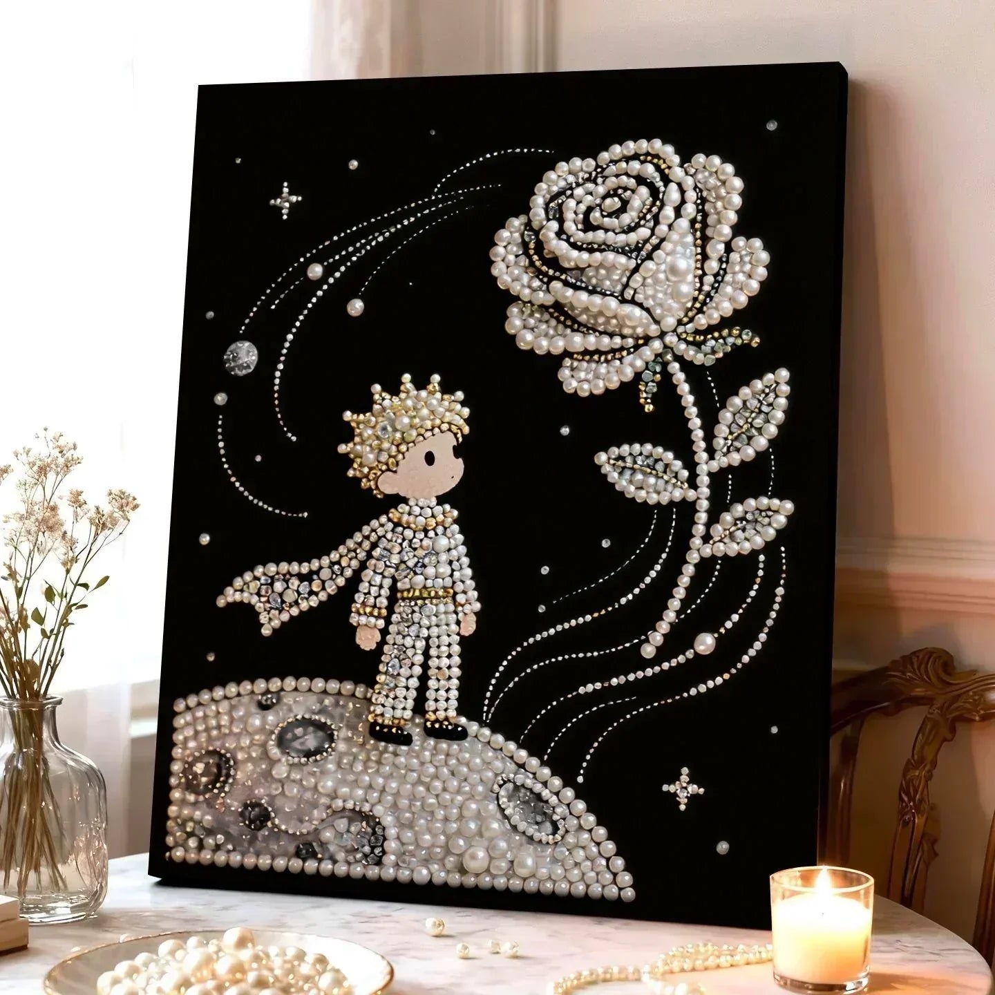 Relaxing Craft Kit for Adults: Framed Pearl Art, Home Decor Gift Idea