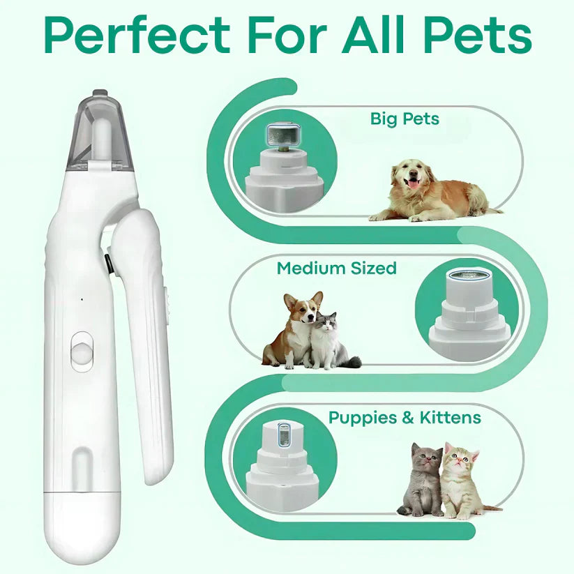 Never Cut the Quick Again. The LED Pet Nail Grinder.
