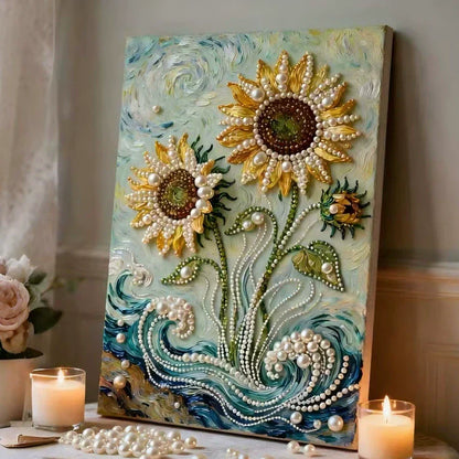 Relaxing Craft Kit for Adults: Framed Pearl Art, Home Decor Gift Idea