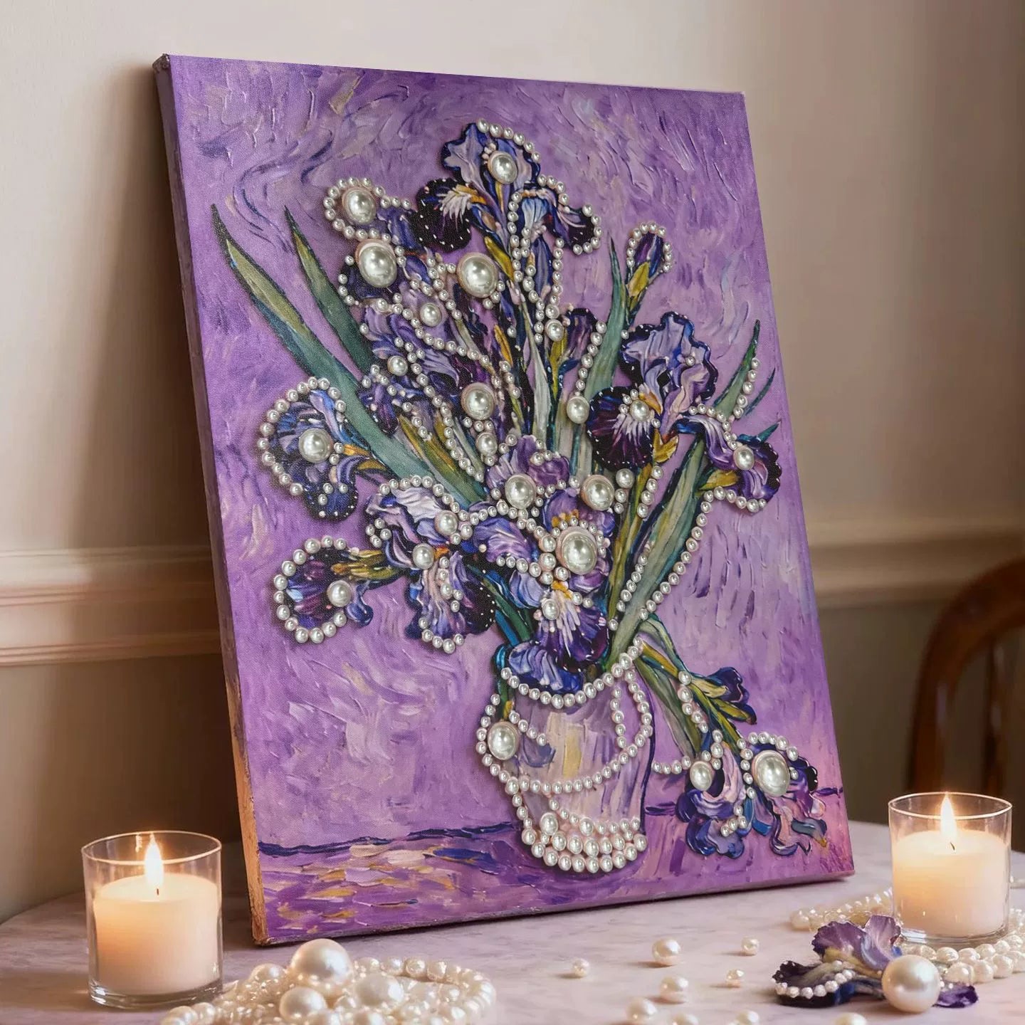 Relaxing Craft Kit for Adults: Framed Pearl Art, Home Decor Gift Idea